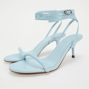 Zara light blue heeled sandal, size EU 39